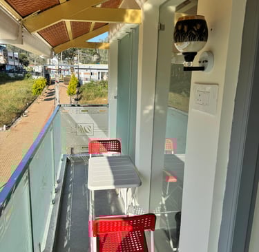 Balcony with serene scenery