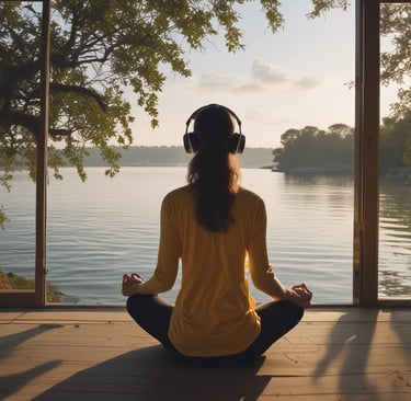 A vibrant collection of aesthetic downloads like wallpapers and icons arranged artistically.