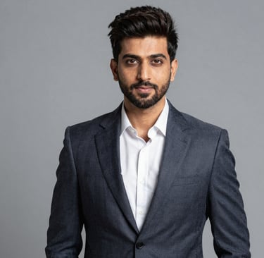 Portrait of a smiling middle-aged man in a casual office setting.