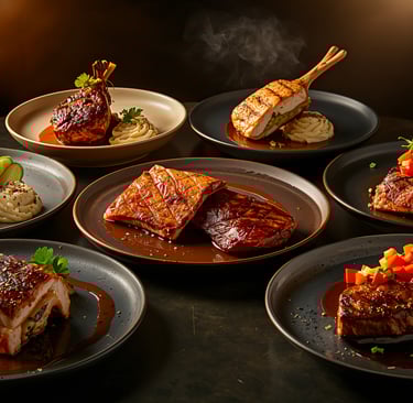 Variety of global entree dishes at Tilli’s Restaurant Chicago