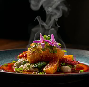 Signature dish presentation at Tilli’s Restaurant Chicago