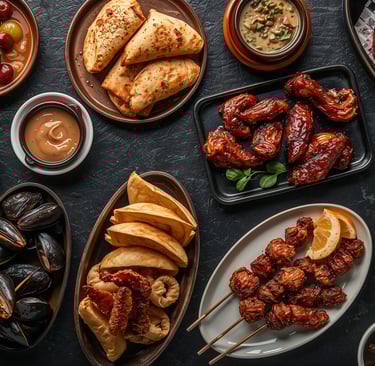 Variety of appetizers at Tilli’s Restaurant Chicago