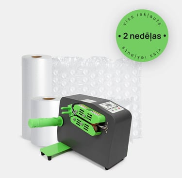 Pakful.lv gaisa pildīšanas iekārta, pieejama 2 nedeļu bezmaksas testam