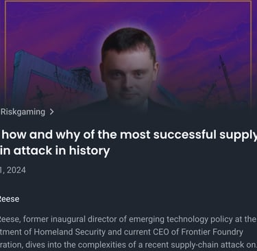 Nick's podcast on supply chain cybersecurity