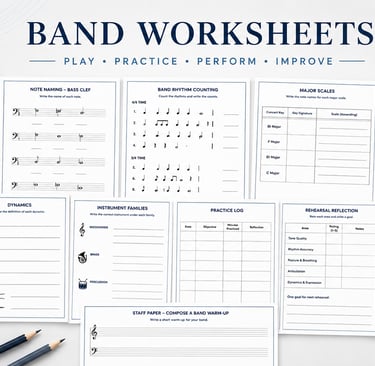 Band Worksheets