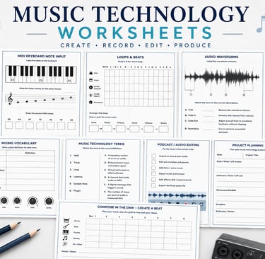 Music Technology Worksheets