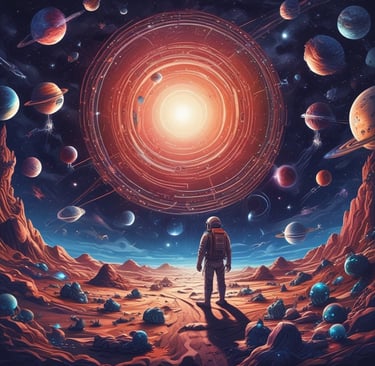 Dynamic background showing robotic arms and digital data streams blending with youthful sports action.