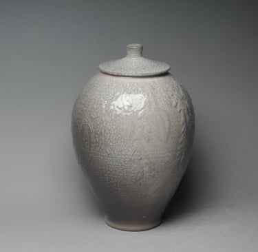 Etched Covered Jar