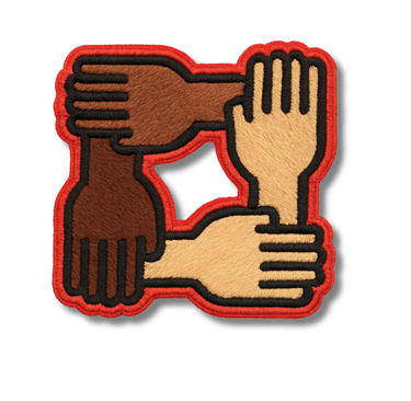 a group of hands holding hands together