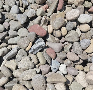 Bulk river rock for delivery to Southern Maryland.