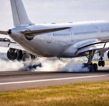 Como frena un avión