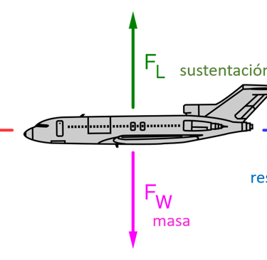 Las cuatro fuerzas de un avión
