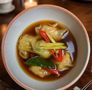 Healthy prawn dumplings consommé recipe 