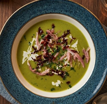 Healthy pea soup with ham recipe 