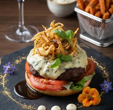 Healthy crispy onion burger recipe