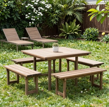 Small wooden coffee table with a simple, elegant design on a living room rug