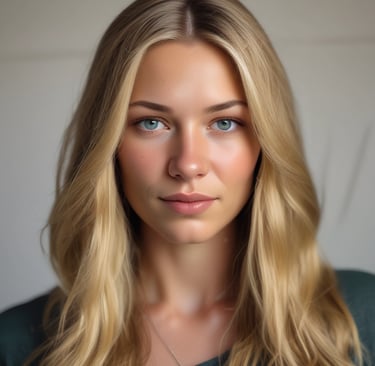 woman wearing black crew-neck shirt