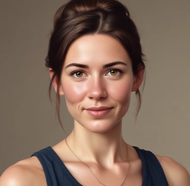 woman wearing black crew-neck shirt