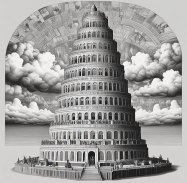 A thoughtful man writing in a rustic study filled with books on theology and economics.