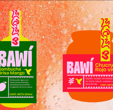 Diseño de una posible publicidad del logo de Bawí.
