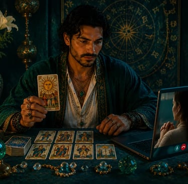 Consulta de cartomante online com as lâminas tradicionais do Tarot de Marselha para previsões de fut