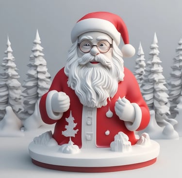 3D printed miniature figurines arranged on a wooden shelf.