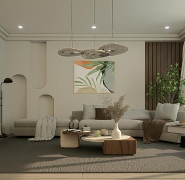 Laminant parke döşemesi yapılan yaşam alanı