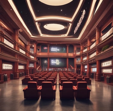 A busy hypermarket aisle filled with shoppers and well-stocked shelves.