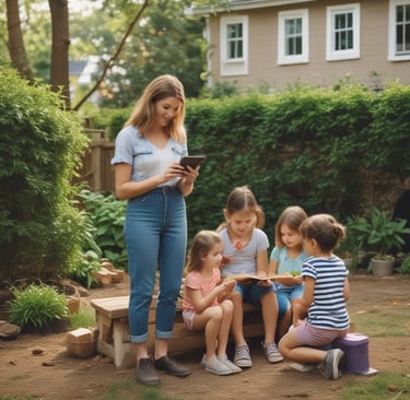 Close-up of hands scrolling through a diverse ebook collection on a smartphone.
