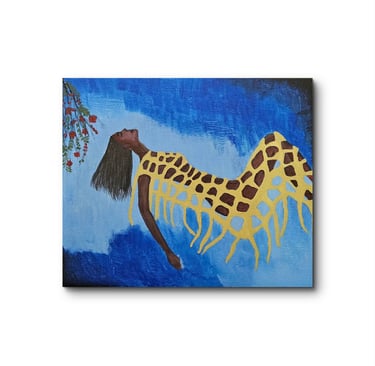 Handmade acrylic painting by Phalguni displayed in modern interior