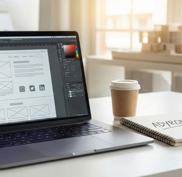 a laptop computer sitting on a table with a notebook and a notebook