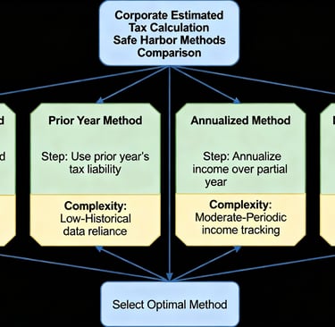Corporate Tax Safe Harbor Methods Comparison Chart