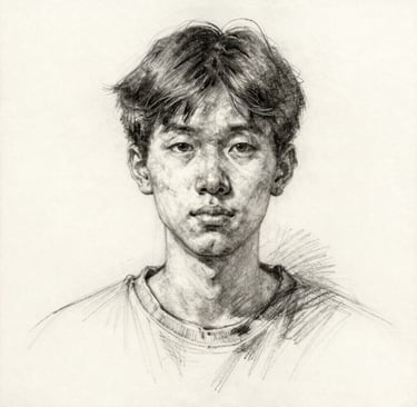 sketch of a young man