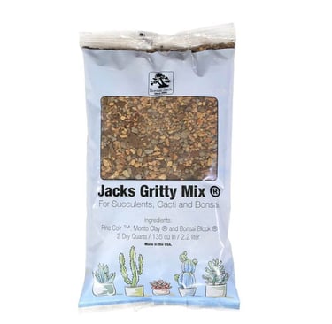 Bonsai Jack gritty mix soil for succulents and cactus with high drainage and coarse texture