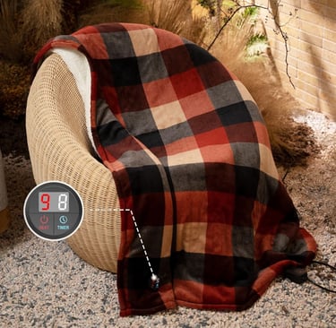 GOTCOZY heated blanket throw for travel, camping, and everyday comfort.