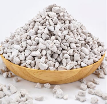 Horticultural pumice used to enhance drainage in DIY indoor plant soil mix