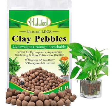 LECA clay pellets used for semi-hydro indoor plant growing systems