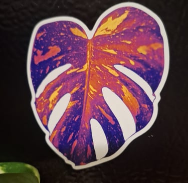 Monstera leaf magnet featuring tropical houseplant inspired design for plant lovers