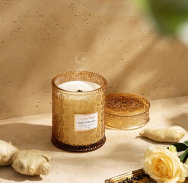 drink inspired jar candle with wooden wick creating warm relaxing home ambiance