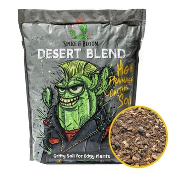 Spike and Bloom desert blend cactus soil with gritty texture and high drainage for indoor succulents