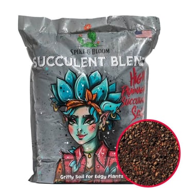 Spike and Bloom succulent blend high drainage soil mix for indoor succulents gritty texture mix