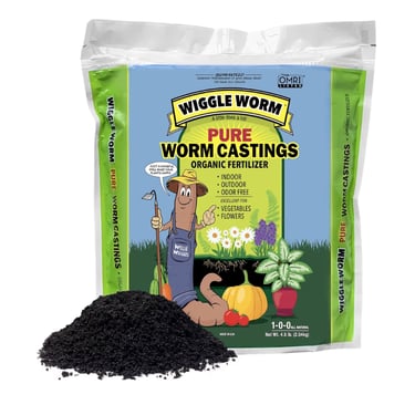 Worm castings used as an organic nutrient source in DIY indoor plant soil