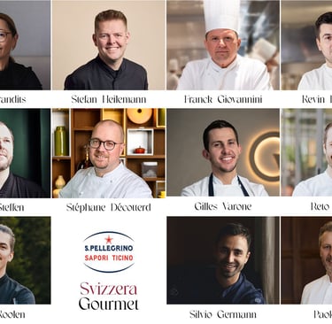Gli undici chef protagonisti della XX edizione di S.Pellegrino Sapori Ticino dedicata alla Svizzera Gourmet.