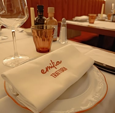 Una mise en place semplice ma curata nei dettagli