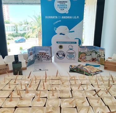 Degustazione di Burrata di Andria IGP durante la Convention AIS 2026