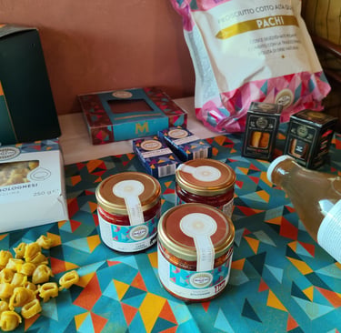 Gamma di prodotti Maletti 1867 tra pasta fresca, sughi, prosciutto cotto, tonno e specialità italiane.