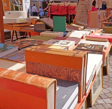 Visitatori nel centro storico durante Valeggio Contemporanea
