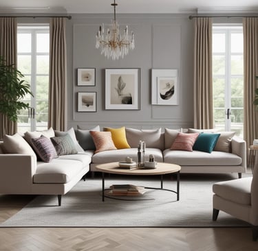 Bright living room with modern inventory