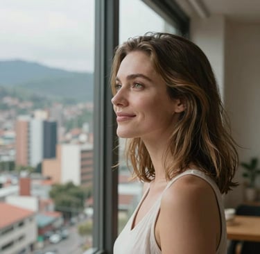 A happy couple receiving wellness treatments in a bright, modern clinic.