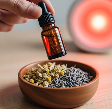 Handcrafted herbal supplements and essential oils for holistic health at The Sleep Coach in Petawawa.